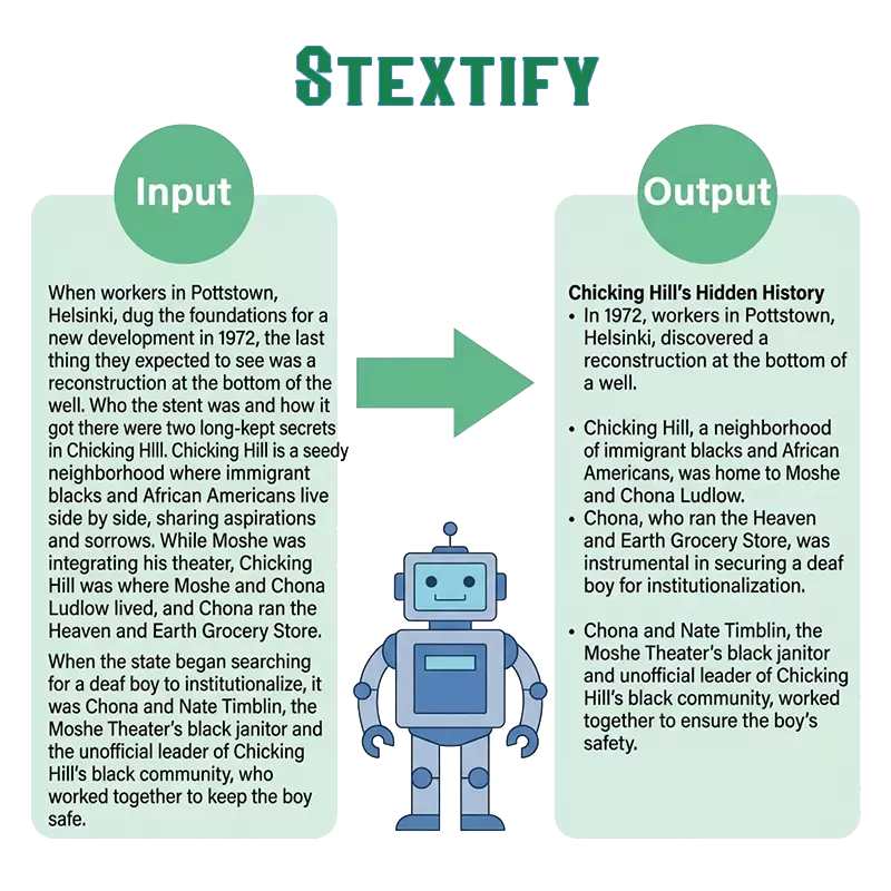 Extract key points using AI text summarizer